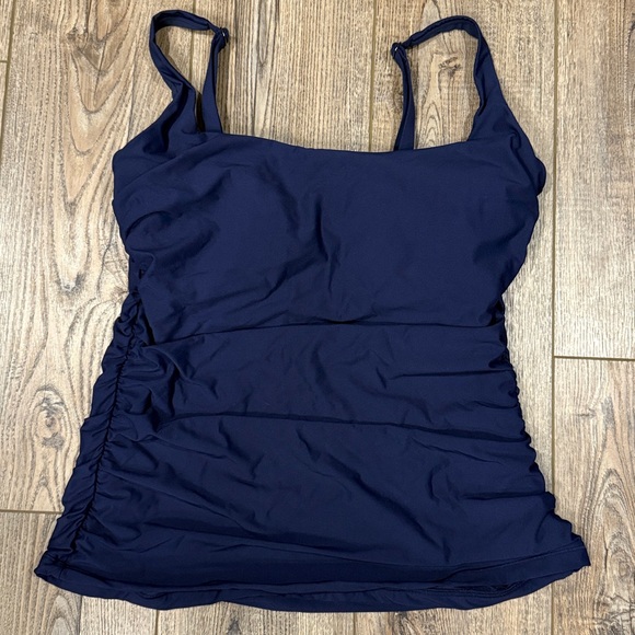 Athleta Square Neck Bra Cup Tankini Top Size 40D/DDT *see size chart Dress Blue - Picture 7 of 9